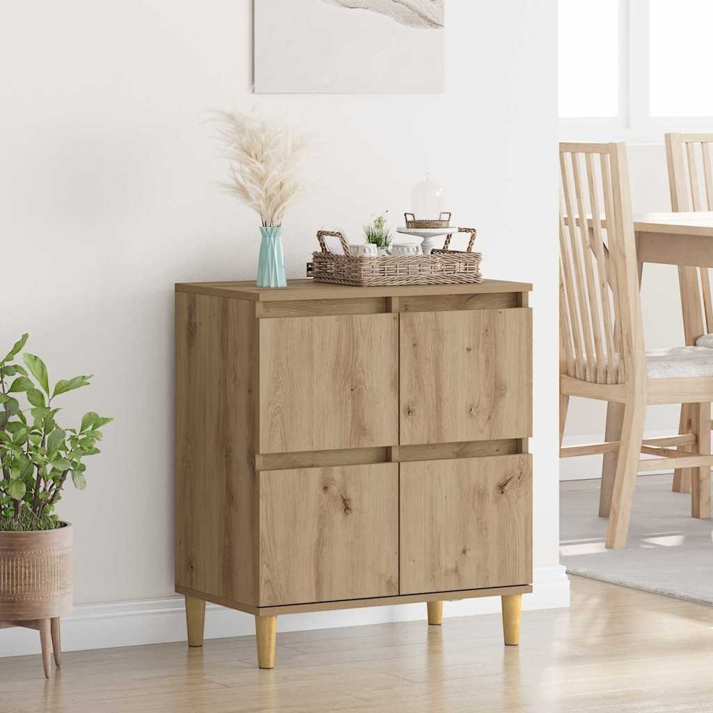 VidaXL Dressoir Artisan Eiken 60 x 35 x 70 cm Bewerkt hout