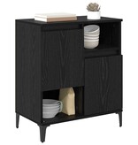 VidaXL Dressoir Zwart eiken 60 x 35 x 70 cm Bewerkt hout