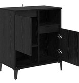 VidaXL Dressoir Zwart eiken 60 x 35 x 70 cm Bewerkt hout