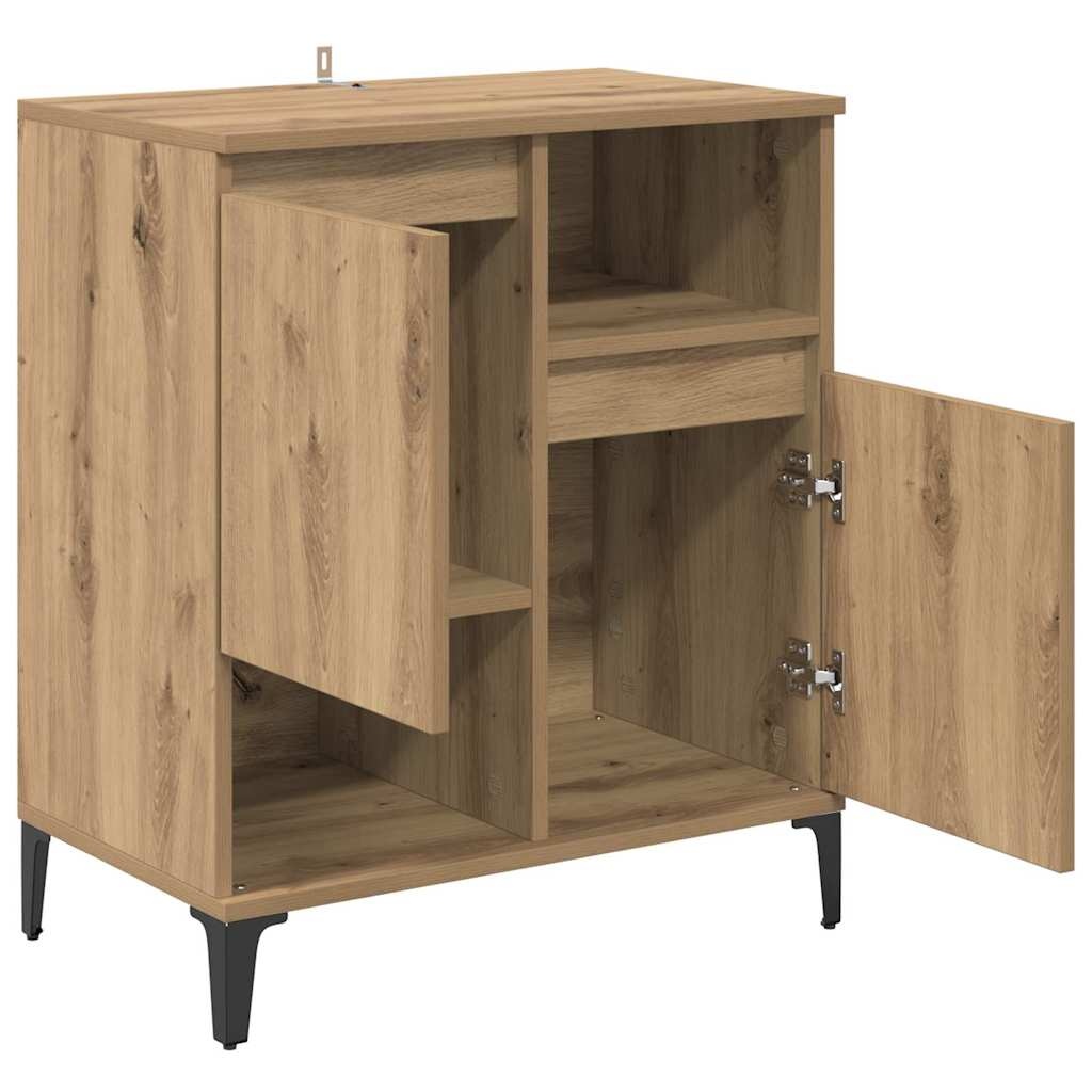 VidaXL Dressoir artisanaal eikenkleurig 60 x 35 x 70 cm Bewerkt hout
