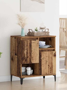 VidaXL Dressoir Oud hout 60 x 35 x 70 cm Bewerkt hout