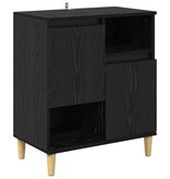 VidaXL Dressoir Zwart eiken 35 x 60 x 70 cm Bewerkt hout