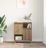 VidaXL Dressoir artisanaal eikenkleurig 35 x 60 x 70 cm Bewerkt hout