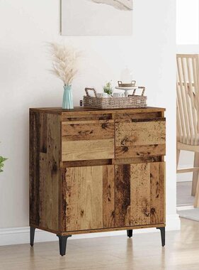 VidaXL Dressoir Oud Hout 60 x 35 x 70 cm Gemonteerd hout en ijzer