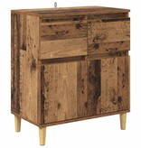 VidaXL Dressoir met lade Oud Hout 60 x 35 x 70 cm Bewerkt hout