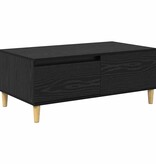 VidaXL Salontafel met lade Zwart Eiken 90 x 50 x 35 cm Bewerkt hout