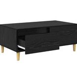 VidaXL Salontafel met lade Zwart Eiken 90 x 50 x 35 cm Bewerkt hout