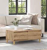 VidaXL Salontafel met lade Artisan Eiken 90 x 50 x 35 cm Bewerkt hout