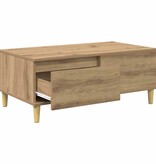 VidaXL Salontafel met lade Artisan Eiken 90 x 50 x 35 cm Bewerkt hout