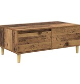 VidaXL Salontafel met lade Oud Hout 90 x 50 x 35 cm Bewerkt hout