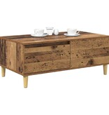 VidaXL Salontafel met lade Oud Hout 90 x 50 x 35 cm Bewerkt hout