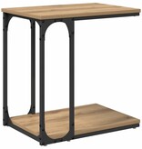 VidaXL Bijzettafel Artisan Eiken 50 x 35 x 52 cm Bewerkt hout