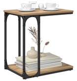 VidaXL Bijzettafel Artisan Eiken 50 x 35 x 52 cm Bewerkt hout