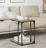 VidaXL Bijzettafel Artisan Eiken 50 x 35 x 52 cm Bewerkt hout