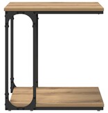 VidaXL Bijzettafel Artisan Eiken 50 x 35 x 52 cm Bewerkt hout