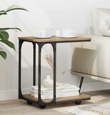 VidaXL Bijzettafel Artisan Eiken 50 x 35 x 55.5 cm Bewerkt hout