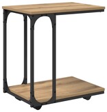 VidaXL Bijzettafel Artisan Eiken 50 x 35 x 55.5 cm Bewerkt hout