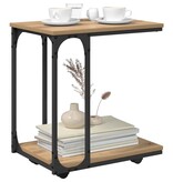 VidaXL Bijzettafel Artisan Eiken 50 x 35 x 55.5 cm Bewerkt hout