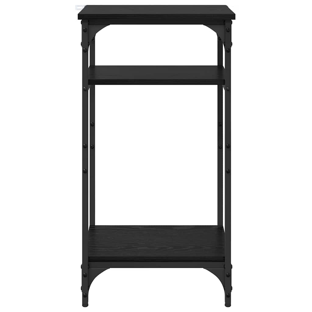 VidaXL Bijzettafel met plank Zwart Eiken 40 x 30 x 75 cm Bewerkt hout