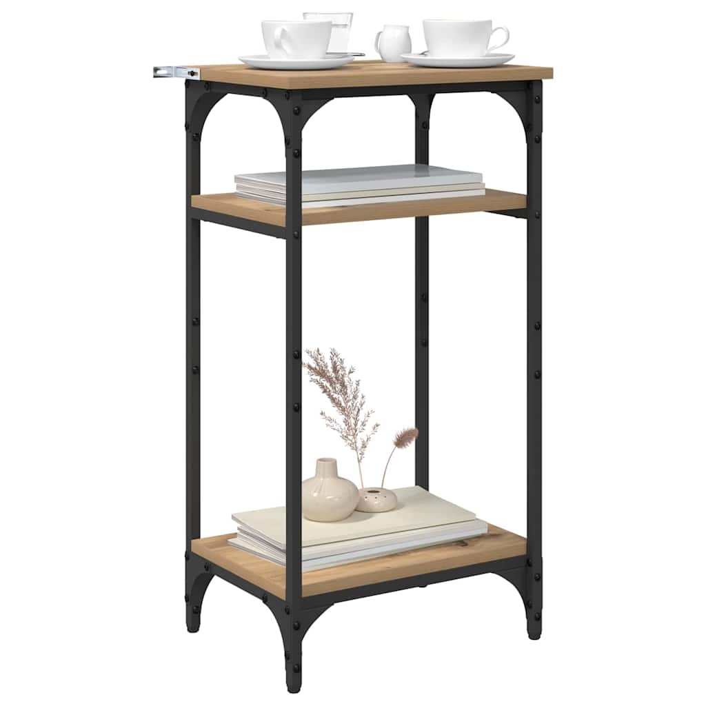 VidaXL Bijzettafel Artisan Eiken 40 x 30 x 75 cm Bewerkt hout