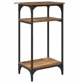 VidaXL Bijzettafel met plank Oud Hout 40 x 30 x 75 cm Bewerkt hout