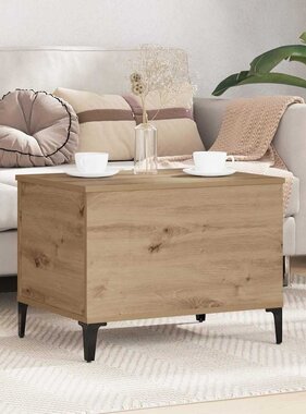 VidaXL Salontafel Artisan Eiken 60 x 44,5 x 45 cm Bewerkt hout