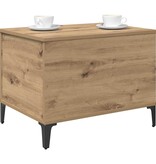 VidaXL Salontafel Artisan Eiken 60 x 44,5 x 45 cm Bewerkt hout