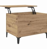 VidaXL Salontafel Artisan Eiken 60 x 44,5 x 45 cm Bewerkt hout