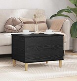 VidaXL Nachtkastje Zwart Eiken 60 x 44,5 x 45 cm Bewerkt hout