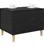 VidaXL Nachtkastje Zwart Eiken 60 x 44,5 x 45 cm Bewerkt hout