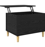 VidaXL Nachtkastje Zwart Eiken 60 x 44,5 x 45 cm Bewerkt hout