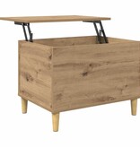 VidaXL Nachtkastje Artisan Eiken 60 x 44,5 x 45 cm Bewerkt hout