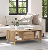 VidaXL Salontafel Artisan Eiken 90 x 50 x 26.5 cm Bewerkt hout