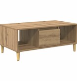 VidaXL Salontafel Artisan Eiken 90 x 50 x 26.5 cm Bewerkt hout