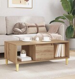 VidaXL Salontafel Artisan Eiken 90 x 50 x 26.5 cm Bewerkt hout