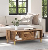 VidaXL Salontafel met lade Oud Hout 90 x 50 x 26.5 cm Bewerkt hout