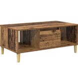 VidaXL Salontafel met lade Oud Hout 90 x 50 x 26.5 cm Bewerkt hout