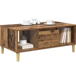 VidaXL Salontafel met lade Oud Hout 90 x 50 x 26.5 cm Bewerkt hout