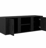 VidaXL TV-kast Zwart Eiken 100 x 31,5 x 35 cm Bewerkt hout