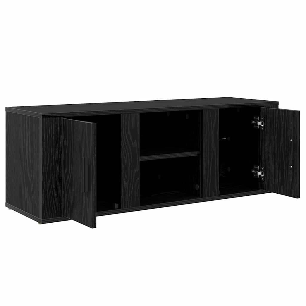VidaXL TV-kast Zwart Eiken 100 x 31,5 x 35 cm Bewerkt hout
