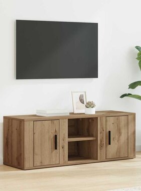 VidaXL TV-kast Artisan Eiken 100 x 31,5 x 35 cm Bewerkt hout