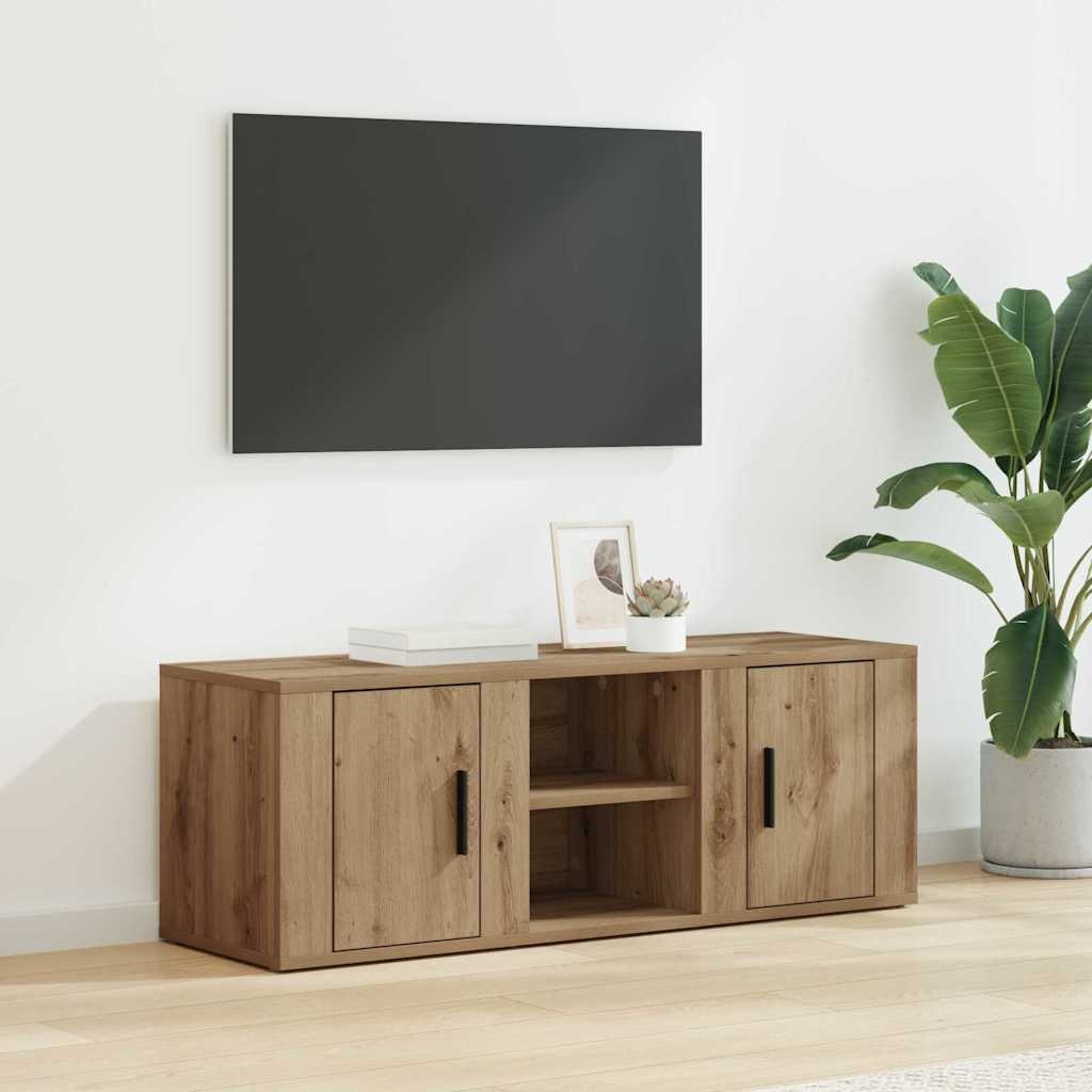 VidaXL TV-kast Artisan Eiken 100 x 31,5 x 35 cm Bewerkt hout