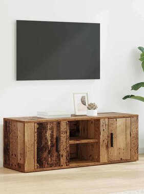 VidaXL TV-kast Oud Hout 100 x 31,5 x 35 cm Bewerkt hout