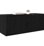 VidaXL Wandgemonteerde TV-kast Zwart Eiken 100 x 34,5 x 40 cm