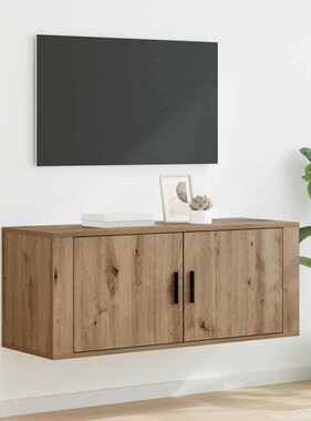 VidaXL Wandgemonteerde TV-kast Artisan Eiken 100 x 34,5 x 40 cm