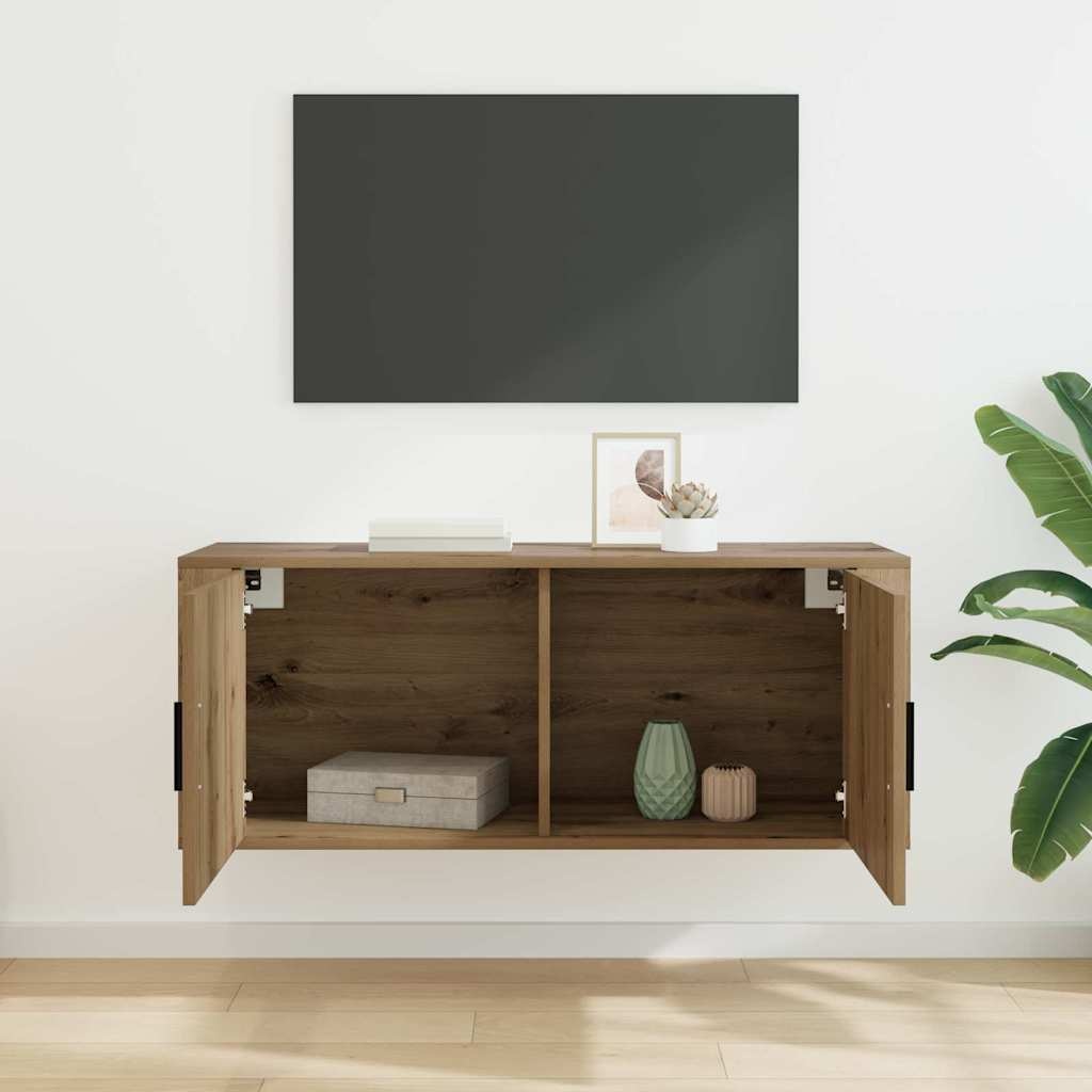 VidaXL Wandgemonteerde TV-kast Artisan Eiken 100 x 34,5 x 40 cm