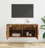 VidaXL Wandgemonteerde TV-kast Oud Hout 100 x 34,5 x 40 cm