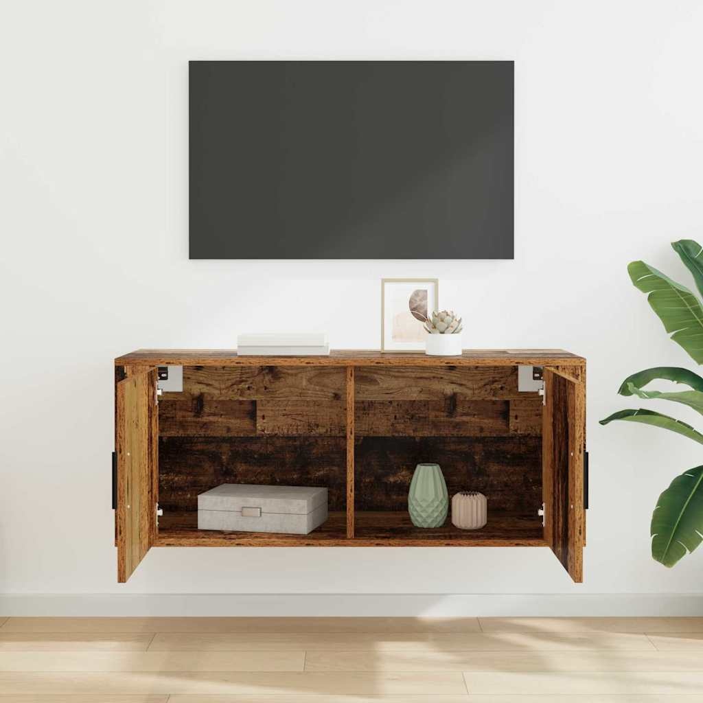 VidaXL Wandgemonteerde TV-kast Oud Hout 100 x 34,5 x 40 cm