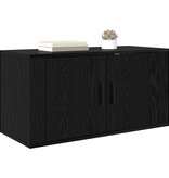 VidaXL Wandgemonteerde TV-kast Zwart eiken 80 x 34.5 x 40 cm