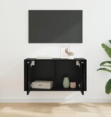 VidaXL Wandgemonteerde TV-kast Zwart eiken 80 x 34.5 x 40 cm